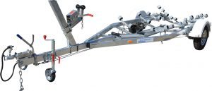 Single Axle Braked Multi Roller Boat Trailer-397