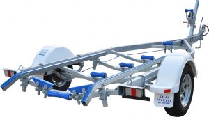Single Axle Braked Skid Boat Trailer-0