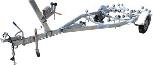 Single Axle Braked Multi Roller Boat Trailer-229