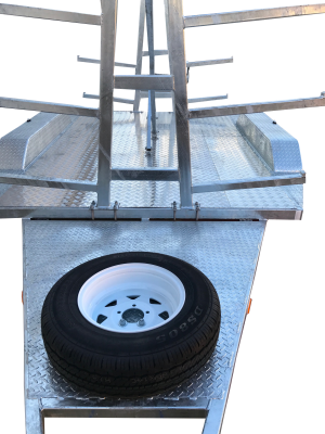 Custom Canoe Trailers Galvanised Checker plate