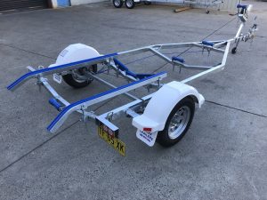 Single Axle Braked Skid Boat Trailer - Medium