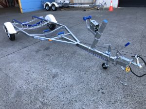 Single Axle Braked Skid Boat Trailer - Medium